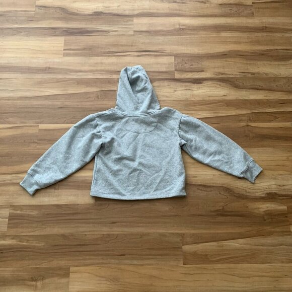Levi’s Fleece Pullover Hoodie Gray Hearts Cropped Youth Girls Medium - Picture 7 of 9